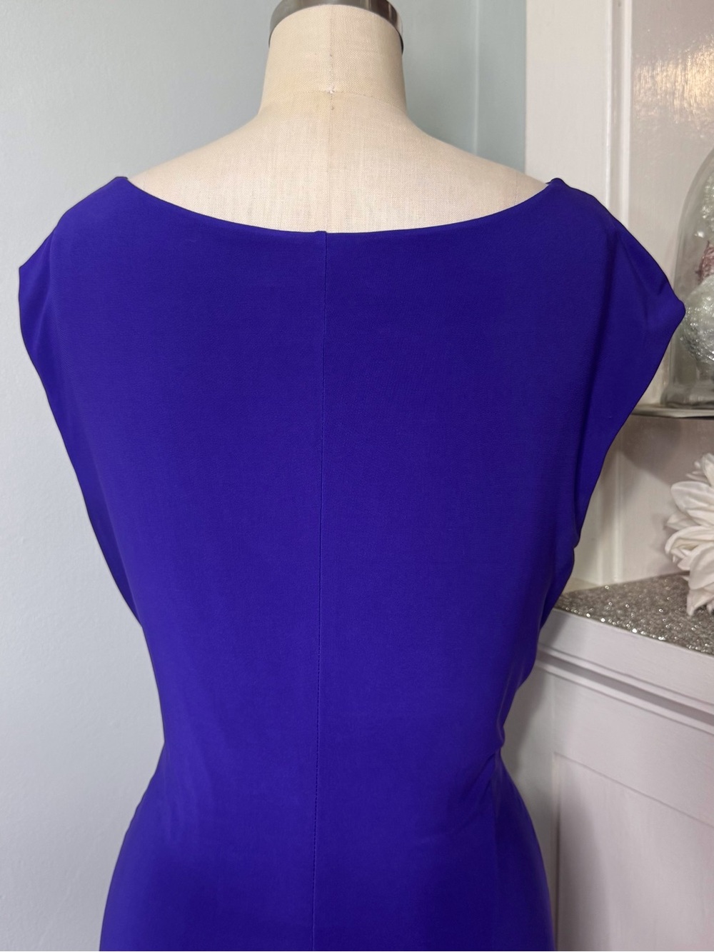 Ralph Lauren Purple Jersey Ruched Sheath Dress 12 - Picture 7 of 10
